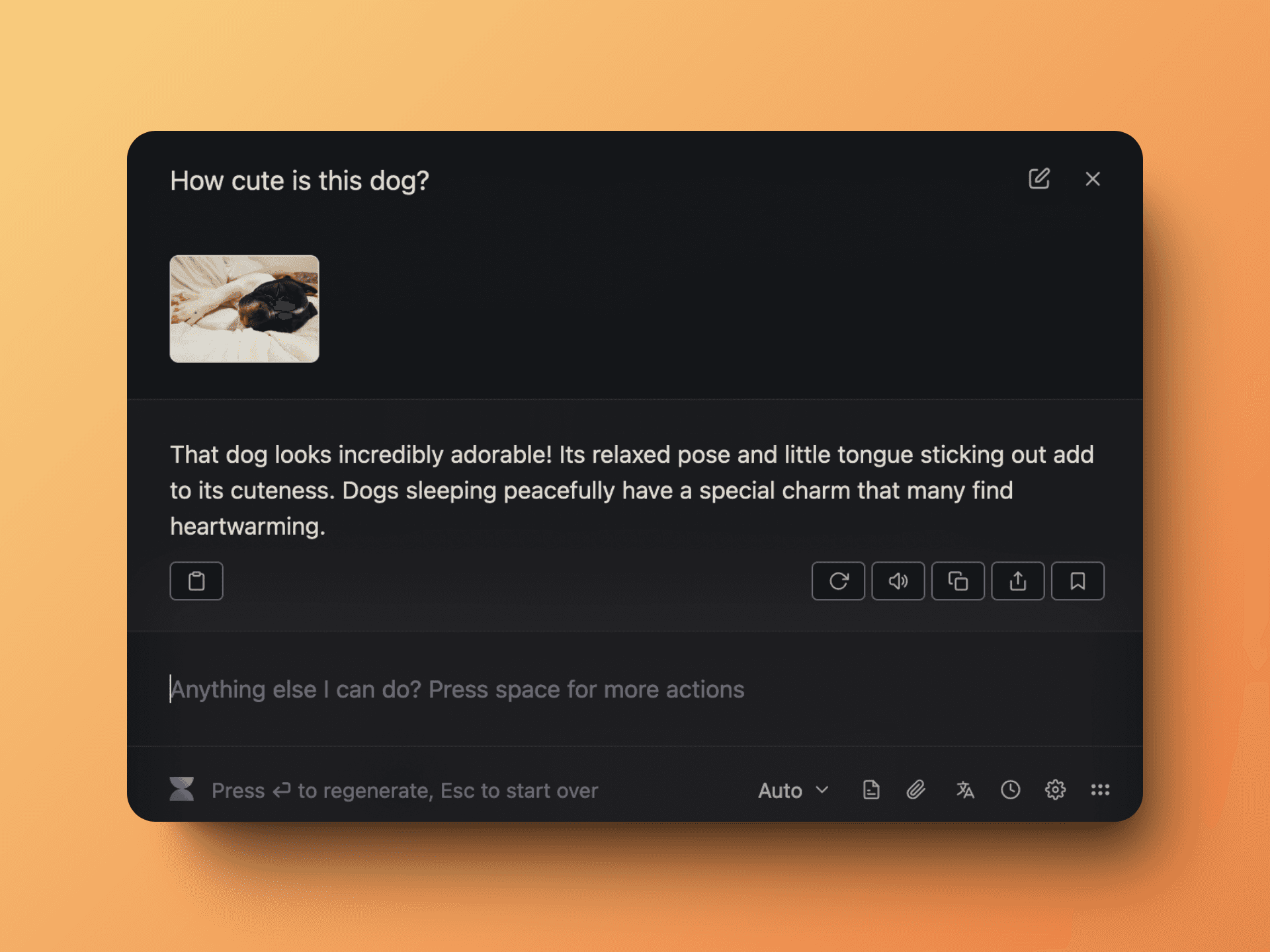 Generated email