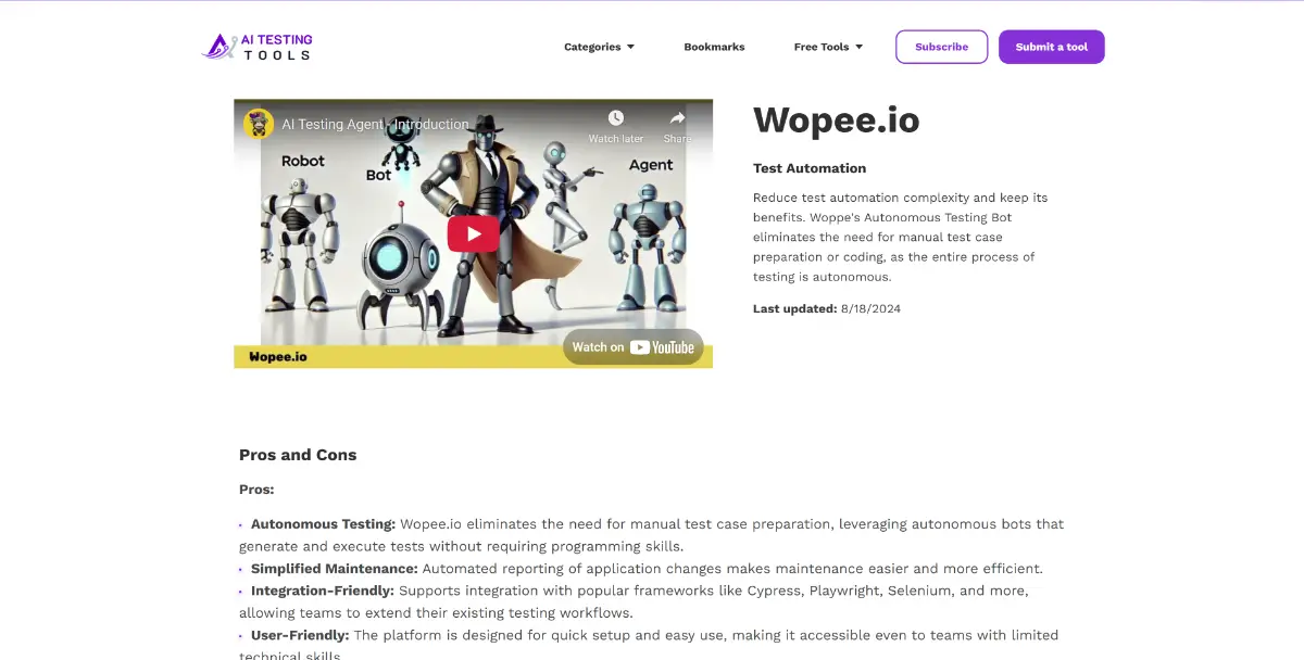 AI Testing Tools screenshot 2