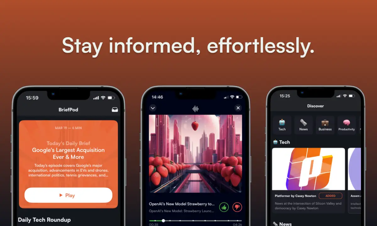 BriefPod screenshot 2