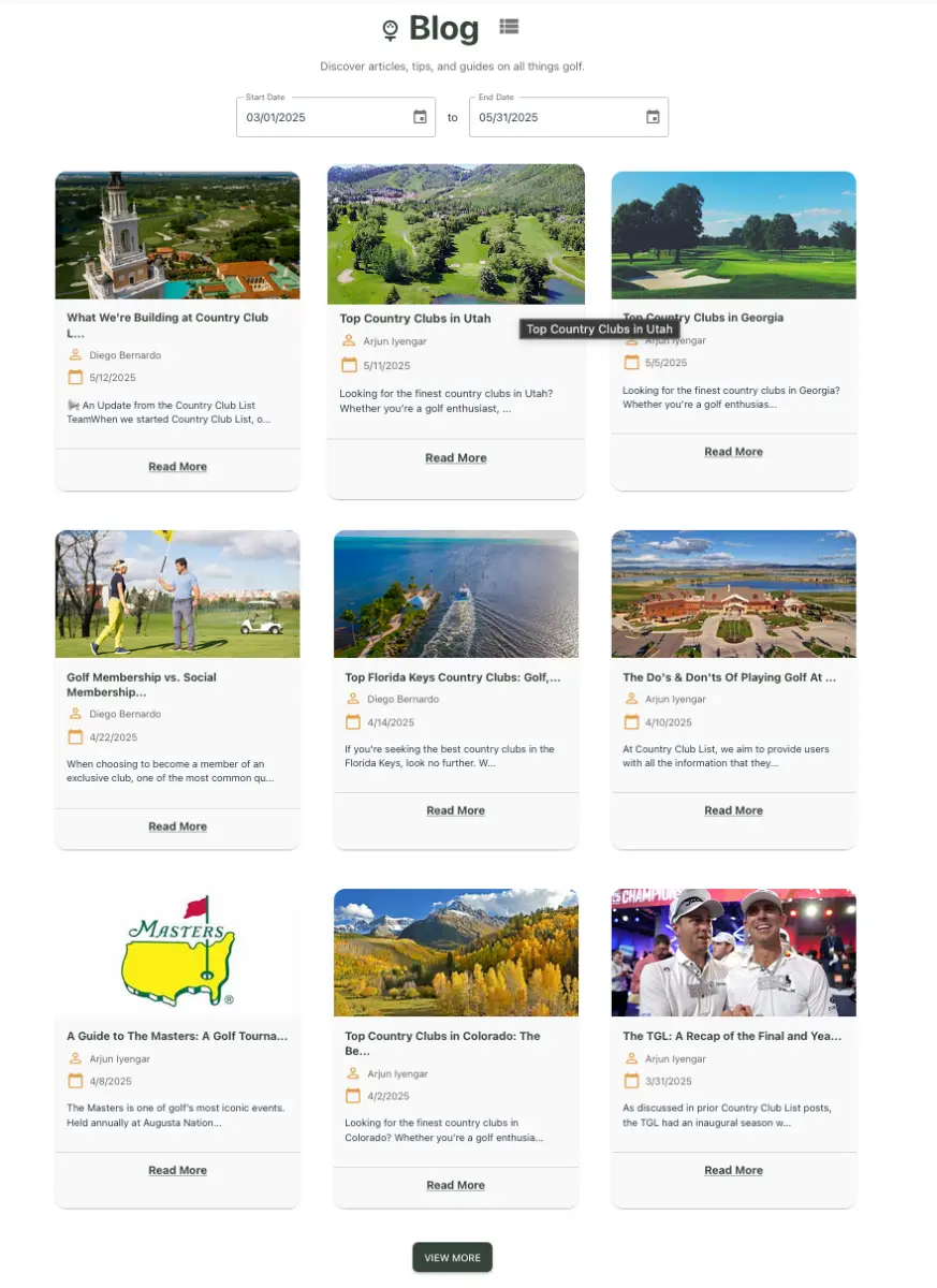 Country Club List screenshot 3