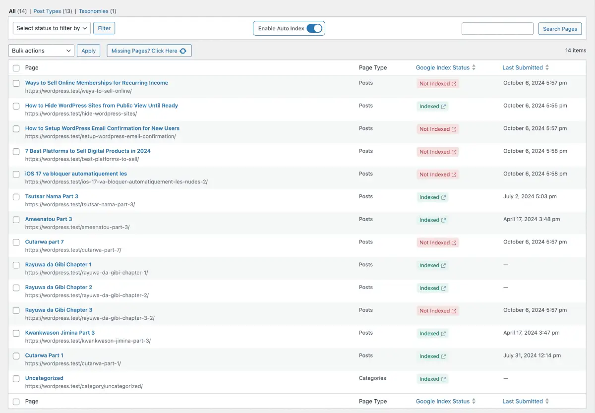 CrawlWP screenshot 2