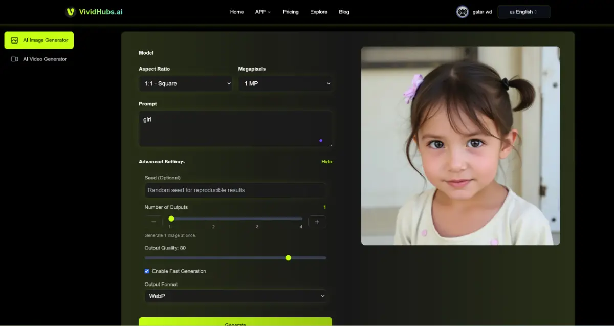 Flux ai image generator screenshot 2