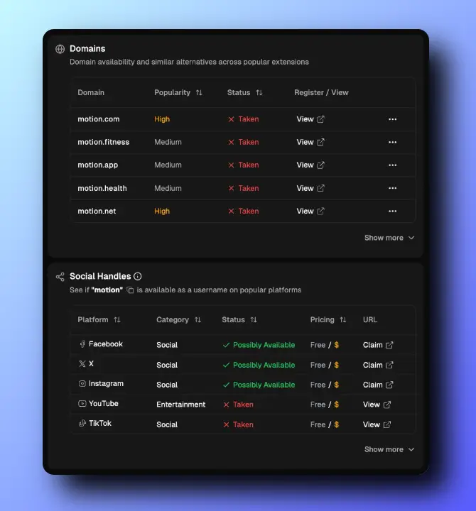 GenName screenshot 2