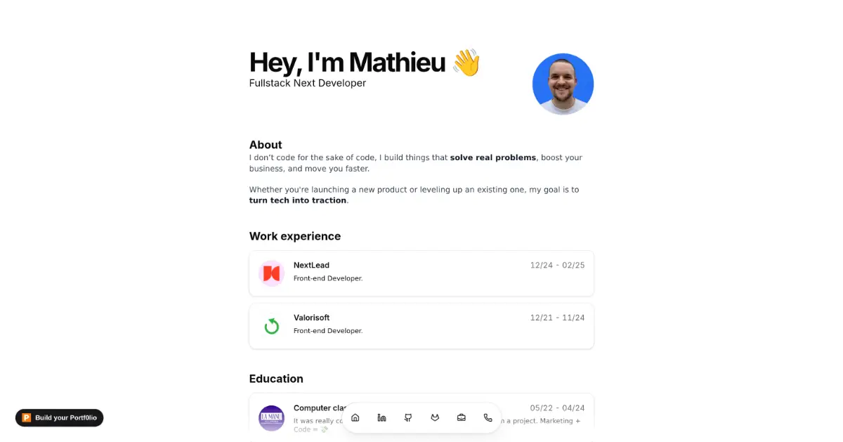 Portf0l.io screenshot 2