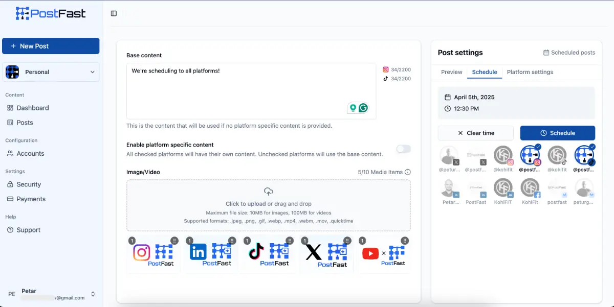 PostFast screenshot 3