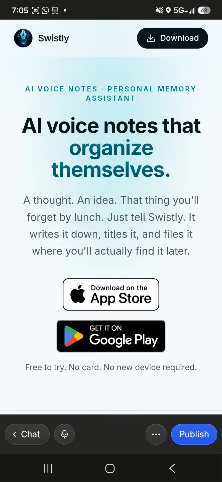 Swistly screenshot 1