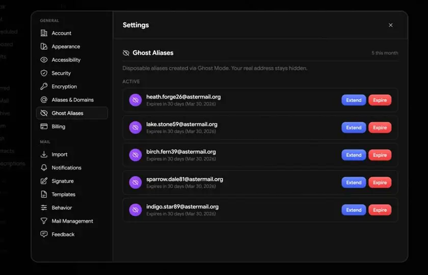 Aster Mail screenshot 3