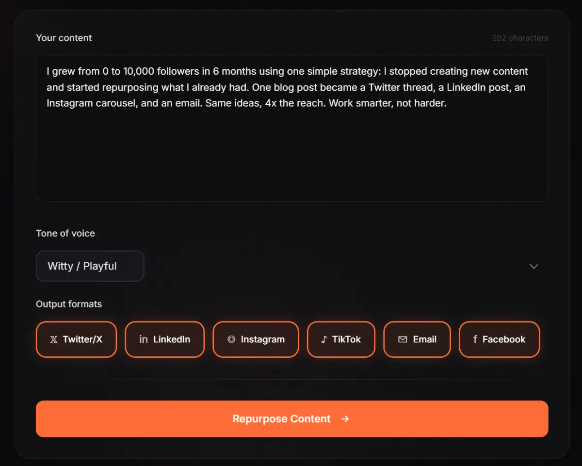 contentsplit screenshot 2