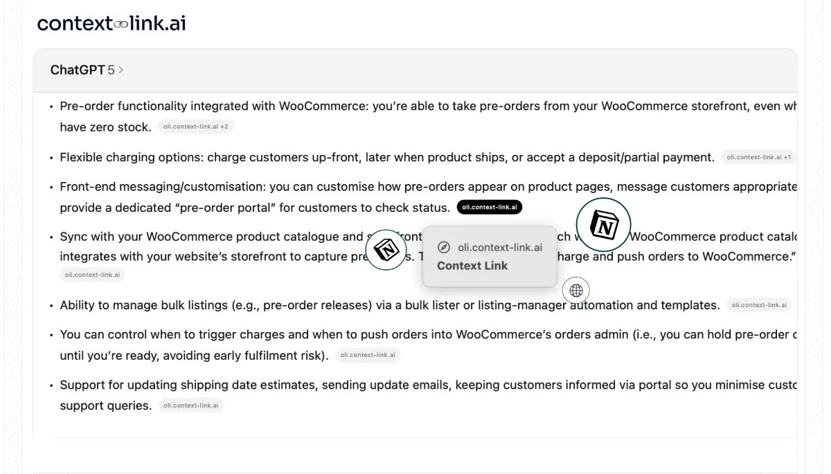 Context Link screenshot 4