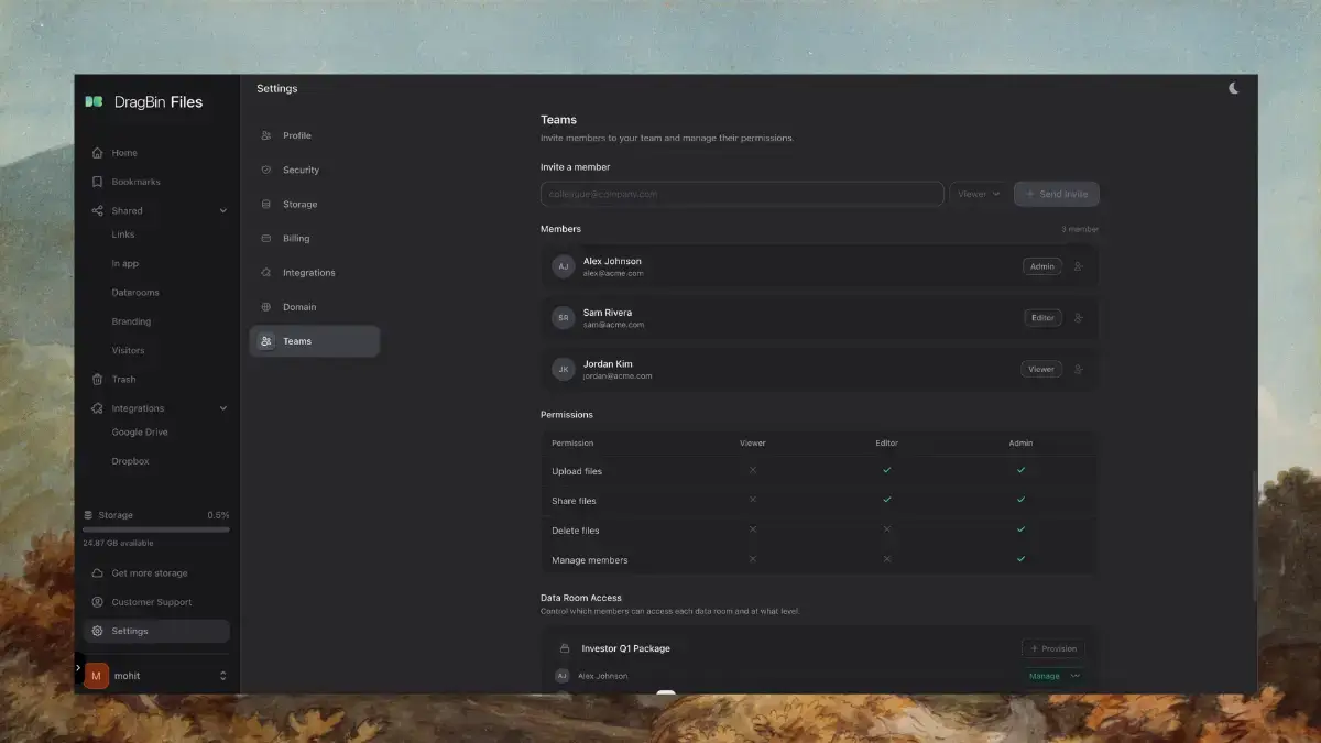 DragBin screenshot 2