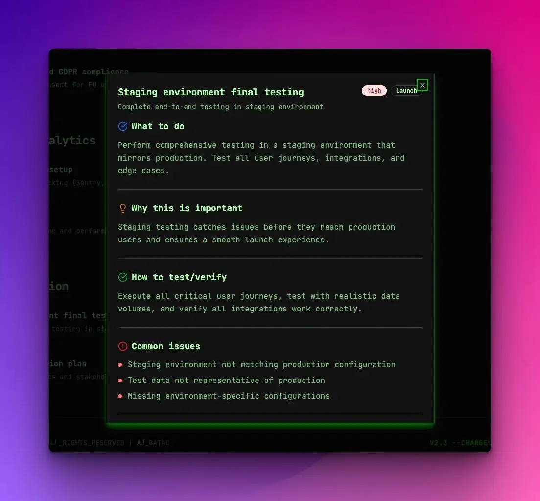 Launch Wizard screenshot 2