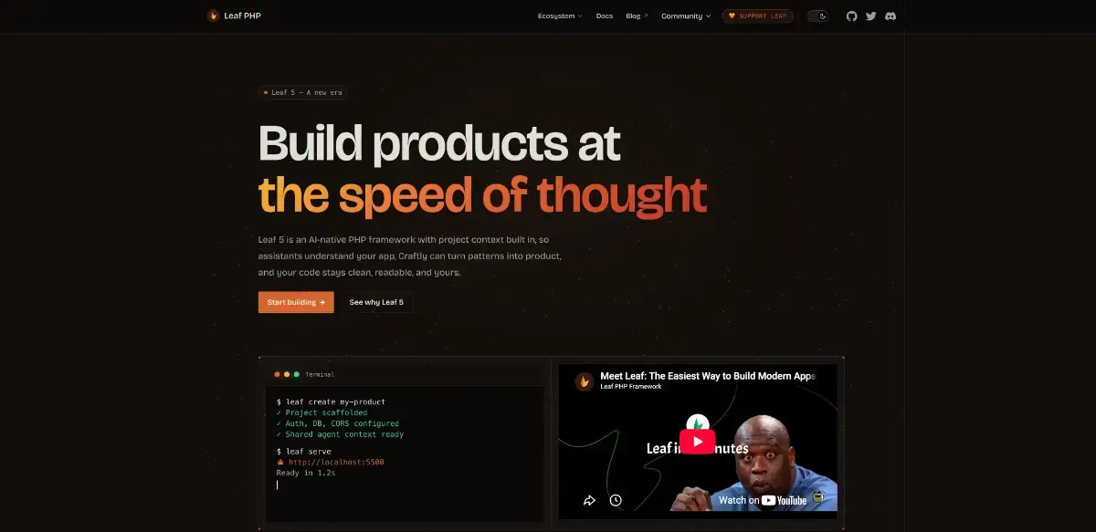 Leaf PHP screenshot 1