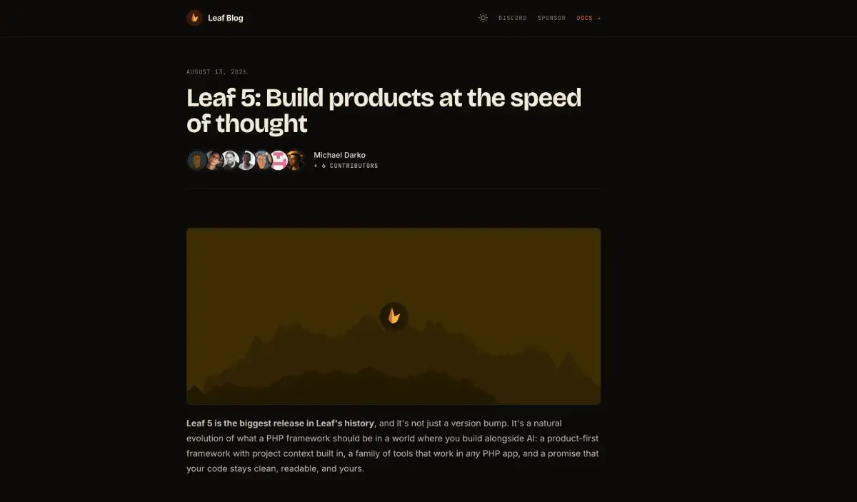 Leaf PHP screenshot 2