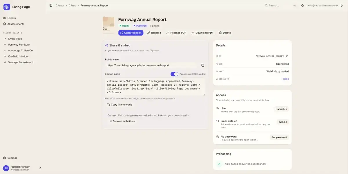 Living Page screenshot 4