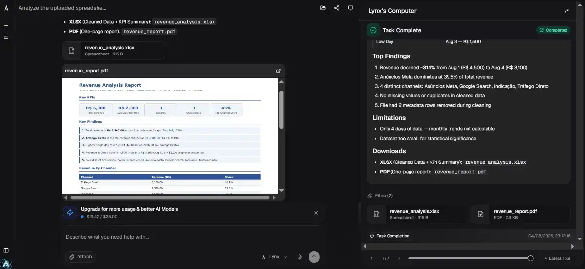 Lynx OS by Apex7 AI screenshot 4