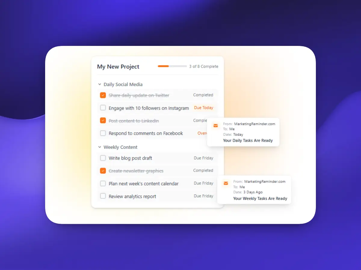 MarketingReminder screenshot 1