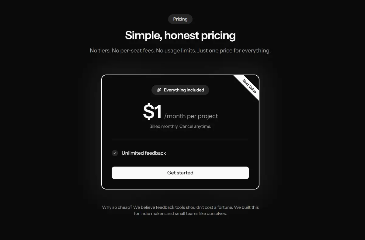 OneDollarFeedback screenshot 3