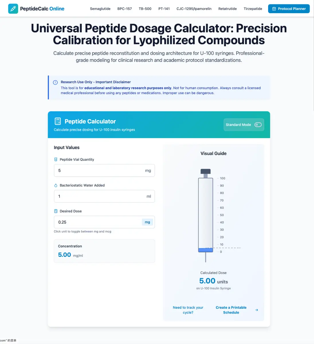 Peptide Calculator Online screenshot 2