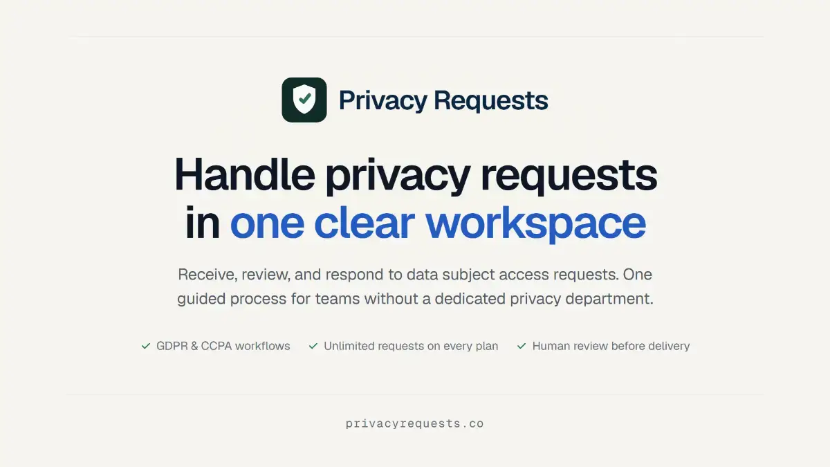 Privacyrequests screenshot 2