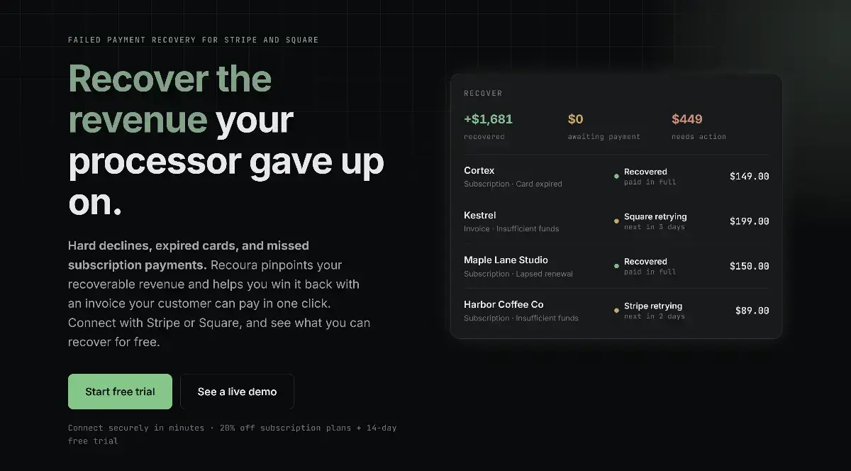 Recoura screenshot 1