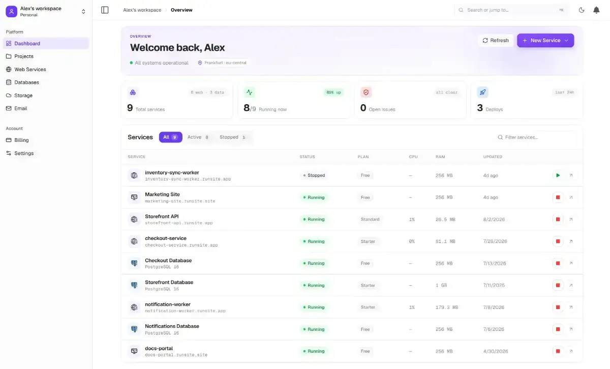 Runsite Platform screenshot 1