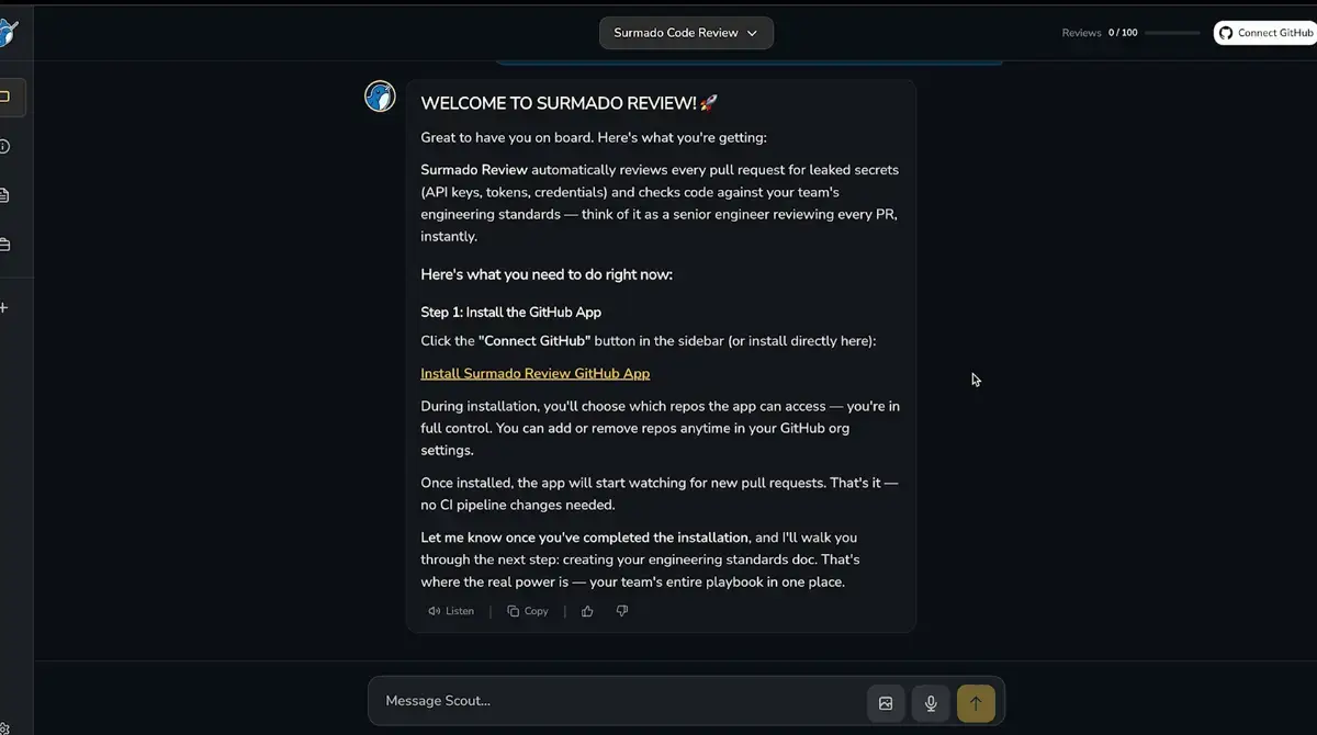 Surmado Code Review screenshot 2