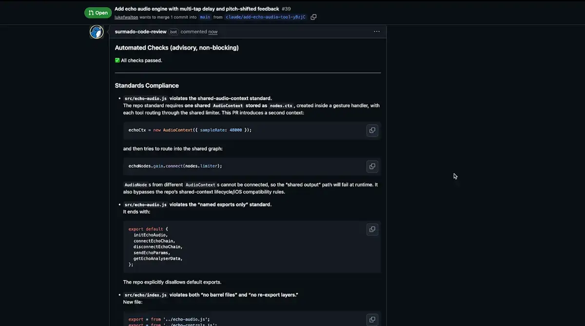 Surmado Code Review screenshot 4