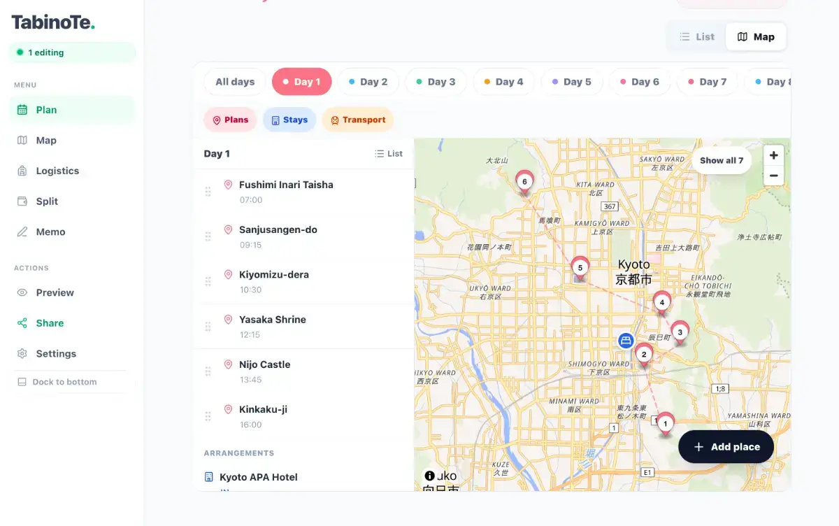 TabinoTe screenshot 2