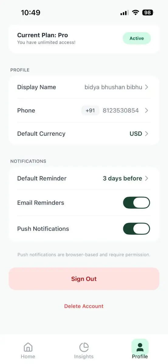 tracksub screenshot 2