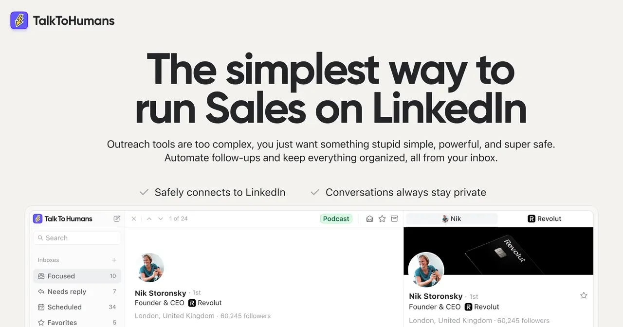 TalkToHumans screenshot 1