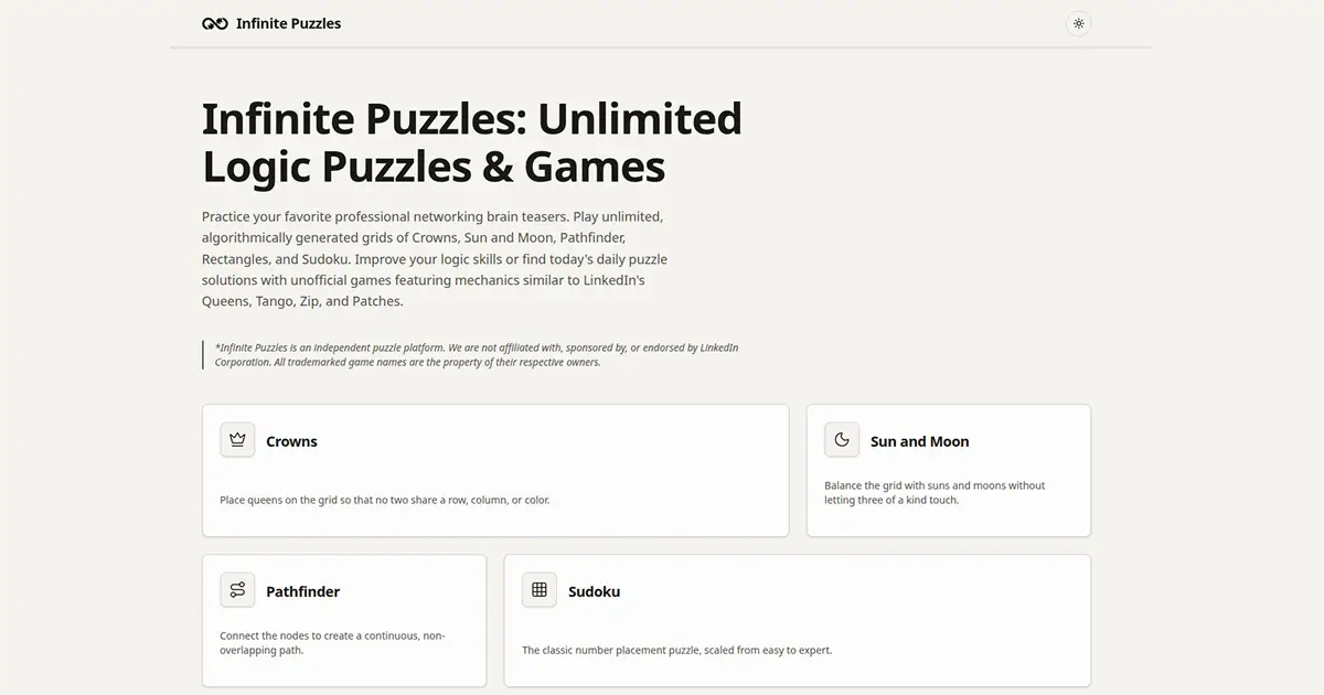 Infinite Puzzles screenshot 1