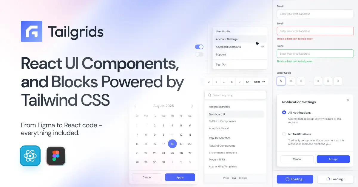 Tailgrids UI screenshot 1